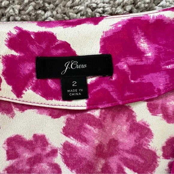 {J.Crew} Floral Satin Blouse - Picture 3 of 10